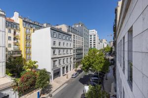 a view of a city street with buildings at Liberdade Concept 1BDR Apartment by LovelyStay in Lisbon