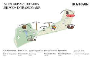 un mapa de la ciudad de khovd khovd khovd khovd en Villa Reforma by Kukun, en Ciudad de México