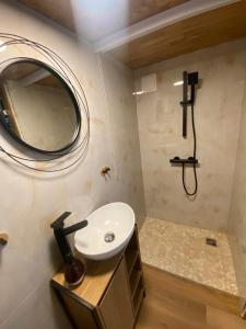 Koupelna v ubytování Tiny house Malý gurmán