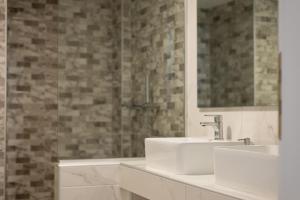 A bathroom at HH Bay