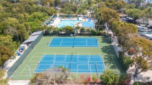 an aerial view of a tennis court at 2405 Ocean Pointe in Tavernier