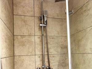 a shower with a shower head in a bathroom at Minet Gardens Central - Suite 3 in London