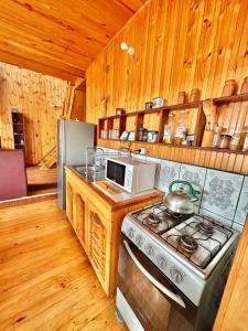Kuchyň nebo kuchyňský kout v ubytování CABAÑA 325 centro de QUELLON