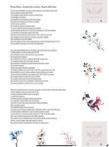 een pagina van een bloemencatalogus met tekeningen van bloemen bij Casa Almendra in Santa Cruz de Tenerife