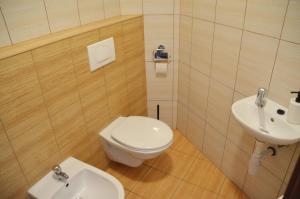 Koupelna v ubytování Apartmán U Pepana