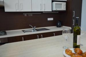 Kuchyň nebo kuchyňský kout v ubytování Apartmán U Pepana