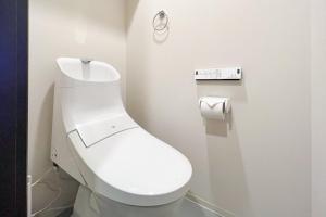a bathroom with a white toilet in a room at Lafesta Higashikomagata in Tokyo