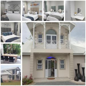 un collage de fotos de una casa en Caribbean Estates Villa Raiya- Recently Developed! 4 bedroom unit en Port Edward