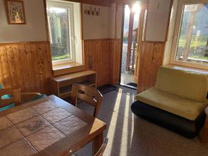 Ruang duduk di Apartmány U sjezdovky Janské Lázně