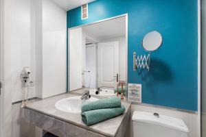 A bathroom at La Quinta