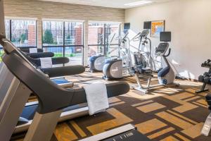 a gym with several treadmills and cardio machines at Courtyard Largo Medical Center Drive in Largo