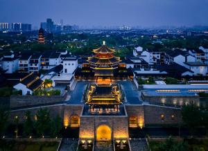 苏州苏州吴宫泛太平洋酒店(含4A级盘门景区畅游）的城市建筑的景观