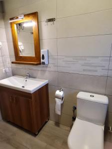 Koupelna v ubytování Sirena Agroturizem