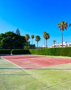 Tenis alebo squash v ubytovaní Villa Horacia - Playa de la Jara con Piscina alebo jeho okolí