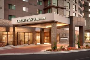 a rendering of the front of a court yard marriott hotel at Courtyard by Marriott Salt Lake City Downtown in Salt Lake City