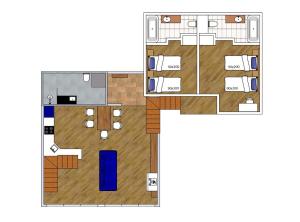 Majutuskoha Gudauri Summer Apartment - Fireplace, Netflix on 100" Projector Screen, Full kitchen korruse plaan