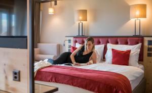 Hôtel Cailler & Bains de la Gruyère客房内的一张或多张床位