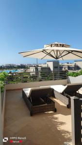 Balkón nebo terasa v ubytování Gewan White Beach Resort-New Alamein