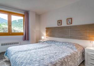 a bedroom with a large bed and a window at Esfera turística,Tarter Park in El Tarter
