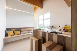 Kuchyň nebo kuchyňský kout v ubytování Agritur Deromedi
