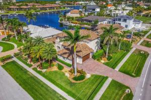 an aerial view of a house with palm trees at Marco Island's Delight in Marco Island