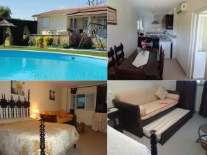 a collage of pictures of a house with a swimming pool at Agroturismo Quinta Dom José in Vila Verde