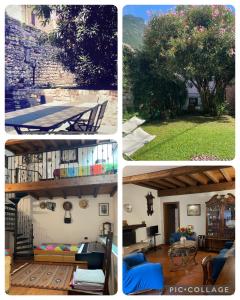 a collage of four pictures of a house at Wedding and Family House in Malcesine