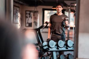 Fitness centrum a/nebo fitness zařízení v ubytování THE HEARTS HOTEL - dein Boutique- und Event-Resort