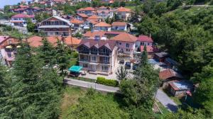 an aerial view of a town with houses at DE & EV ACCOMMODATION in Ohrid