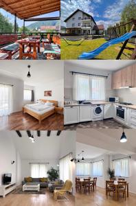 a collage of photos of a house at Villa NOVA Cozy and Modern -5 min from center in Bran