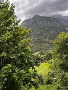 Ein allgemeiner Bergblick oder ein Berglick von der Pension aus