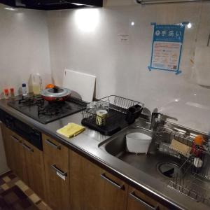 Kuchyň nebo kuchyňský kout v ubytování Okunikko Guesthouse JUN