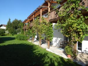 a house with a bunch of vines on the side of it at Chalet Valley in Valley