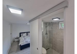 Et badeværelse på Apartman Luna - 50 m od mora