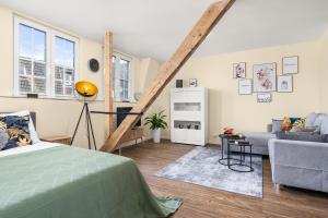 Posezení v ubytování Maracoon - Suite Studios Krefeld Uerdingen I 20 Min zur Messe