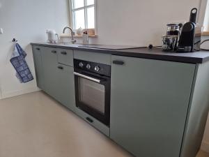 a kitchen with a stove and a sink at Fenix Edam in Edam
