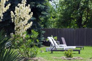 Vonkajšia záhrada v ubytovaní Liliána apartman