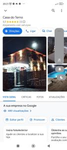 a screenshot of a website with a picture of a house at Casa do terno com piscina in Arco da Calheta