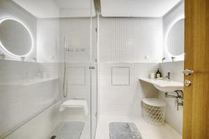 Koupelna v ubytování Apartmány Filipovice