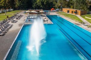 基約夫的住宿－Apartmán U Pepana，一个带喷泉的游泳池