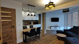 Телевизор и/или развлекательный центр в Darłówko Apartament Morski XIII