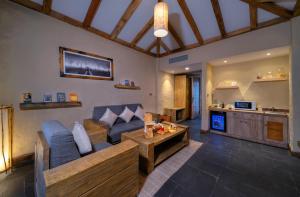 A kitchen or kitchenette at Sarangkot Mountain Lodge