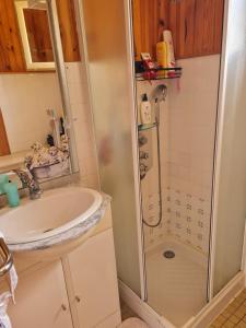 Reffannes的住宿－Chambre privé inclu chez l'habitant，一间带水槽和淋浴的浴室