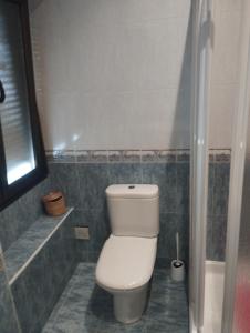ソト・デ・ルイニャにあるLa Casona De Sotoのバスルーム(白いトイレ、シャワー付)