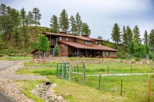 a house on the side of a hill with a road at 1247 County Road 200 in Pagosa Springs