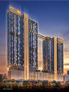 una rappresentazione di un grande edificio in una città di Axon Serviced Suites Kuala Lumpur a Kuala Lumpur