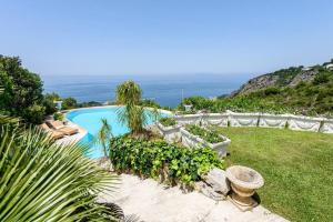 an image of a swimming pool in a yard at Villa Gina, Anacapri in Anacapri