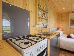 A kitchen or kitchenette at River Lodge