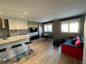 A seating area at Apartamento Camiño A Ribeira II