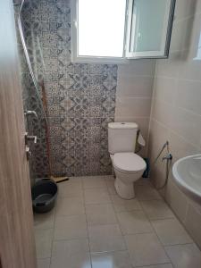 Dar El Yasmine 2 في Kerkouene: حمام مع مرحاض ومغسلة